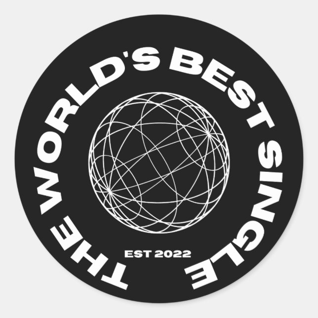 Adesivo O melhor solteiro do mundo (Frente)