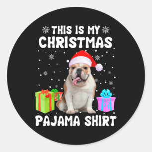 Adesivo O Meu Cachorro de Bolinho de Natal Pajama Puppy L