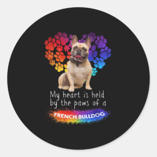 Adesivo O Meu Coração É Detido Pelas Patas De Um Bulldog F