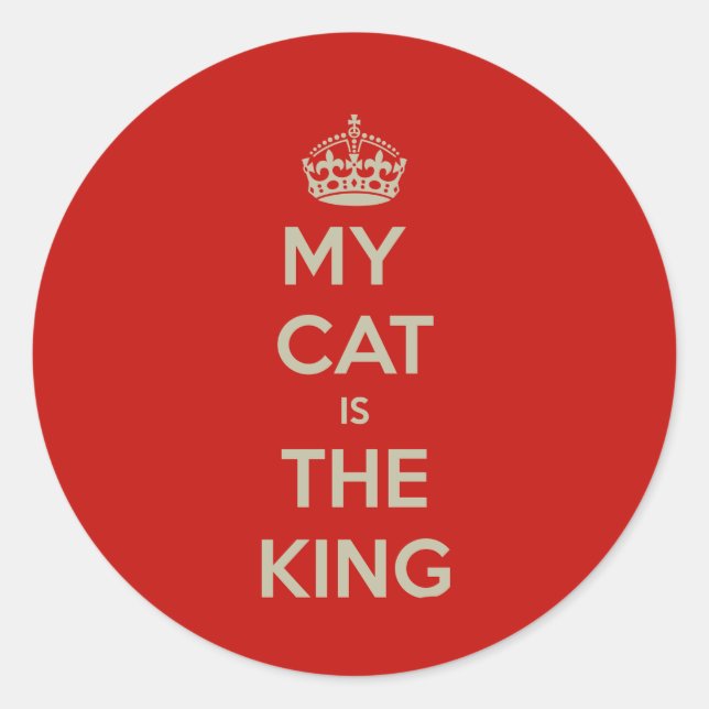 Adesivo O Meu Gato Vermelho É O Rei Gato (Frente)