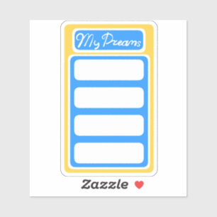 Adesivo O meu livro de rascunho do planejador de sonhos na