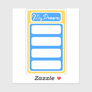 Adesivo O meu livro de rascunho do planejador de sonhos na