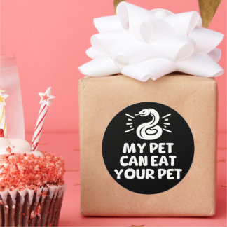 Adesivo O Meu Pet Pode Comer O Seu Pet, Cobra Engraçado.