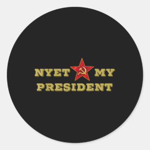 Adesivo O meu Presidente não Camisetas o Memo Russo Nyet T