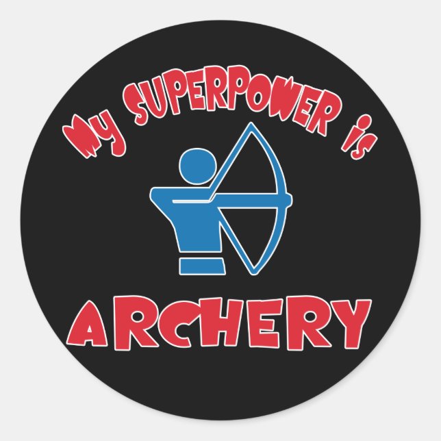 Adesivo O meu superpoder é o Archery (Frente)