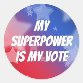 Adesivo O meu superpoder é o meu voto