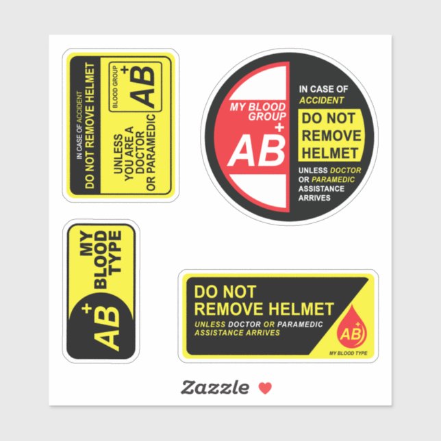 Adesivo O meu tipo de sangue AB Plus Stickers Pack (Folha)