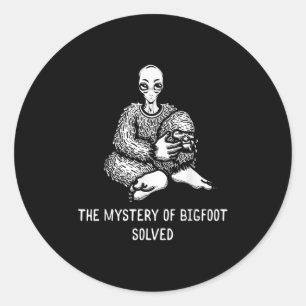 Adesivo O Mistério Do Pé-Grande Resolveu Alienígena Engraç