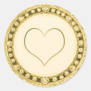 Adesivo O modelo Dourado personaliza o coração