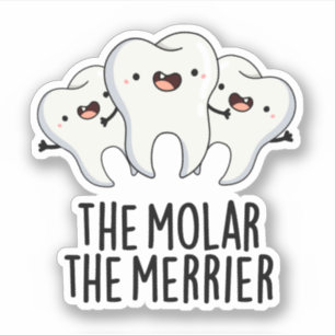 Adesivo O Molar O Pedaço Do Toalhete Dental Cute Merrier