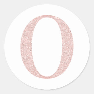Adesivo O Monograma Brilhante Rosa Dourado Pálido Feminino