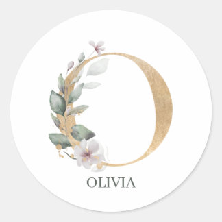 Adesivo O Monograma Floral Personalizado