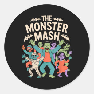 Adesivo O Monstro do Festa de Dança do Halloween