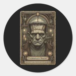 Adesivo O Monstro Frankenstein Vintage Halloween Tarot C
