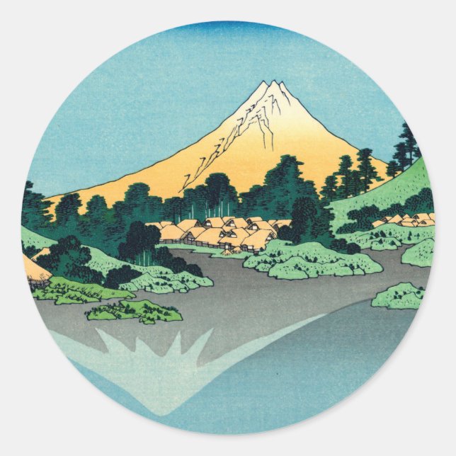 Adesivo O Monte Fuji reflete (Frente)