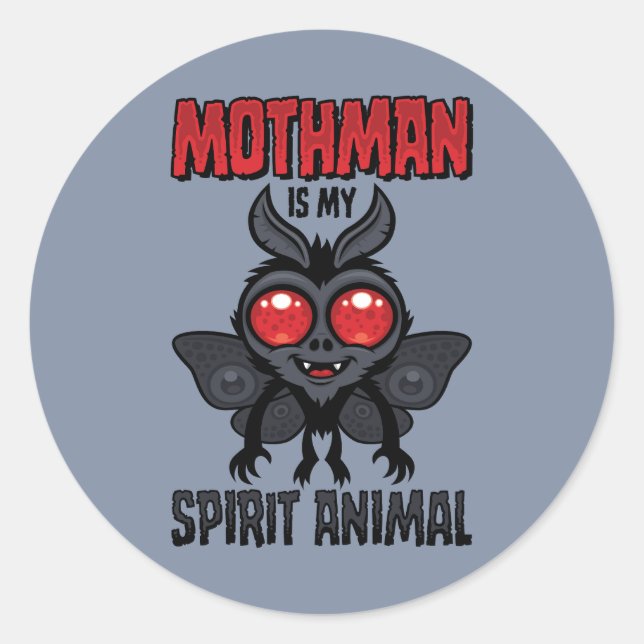Adesivo O Mothman é Meu Animal Espiritual (Frente)
