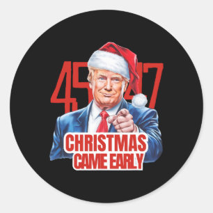 Adesivo O Natal Chegou Engraçado O Donald Trump Papais noe