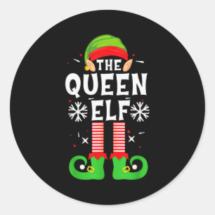 Adesivo O Natal da Fada Rainha Família Pijama Combinando Q