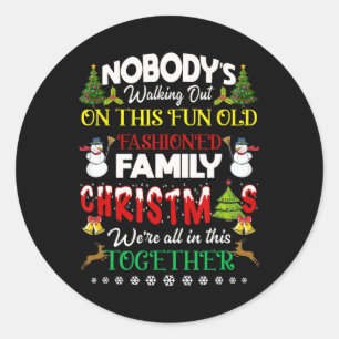 Adesivo O Natal da família estamos todos nesta Feliz