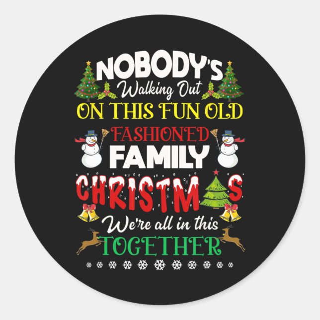Adesivo O Natal da família estamos todos nesta Feliz (Frente)