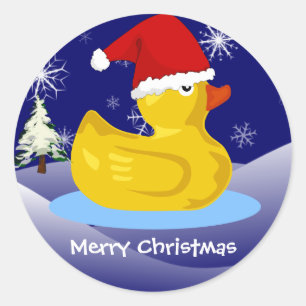 Adesivo O Natal de Rubber Ducky