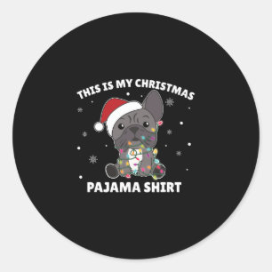 Adesivo O Natal Do Buldogue É O Meu Pajama De Natal