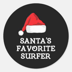 Adesivo O Natal do surfista favorito do Papai Noel é engra