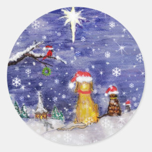 Adesivo O Natal Dos Animais Até A Arte Por Aquarela