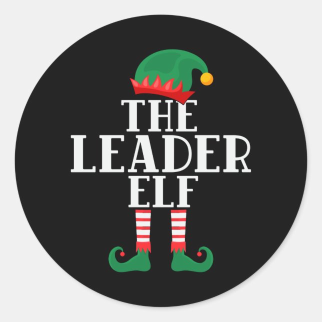 Adesivo O Natal Engraçado do Líder Elf (Frente)