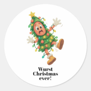 Adesivo O Natal mais Wurst de todos! Salame engraçado