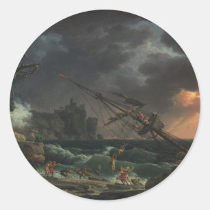 Adesivo O Naufrágio por Claude-Joseph Vernet