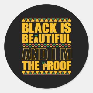 Adesivo O Negro é bonito e eu sou a prova da história negr