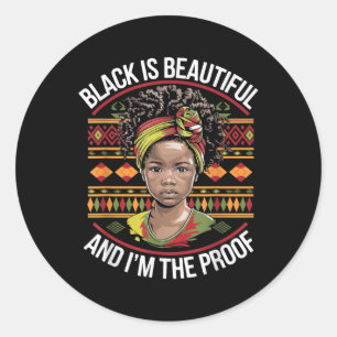 Adesivo O Negro É Bonito E Eu Sou A Prova Da História Negr