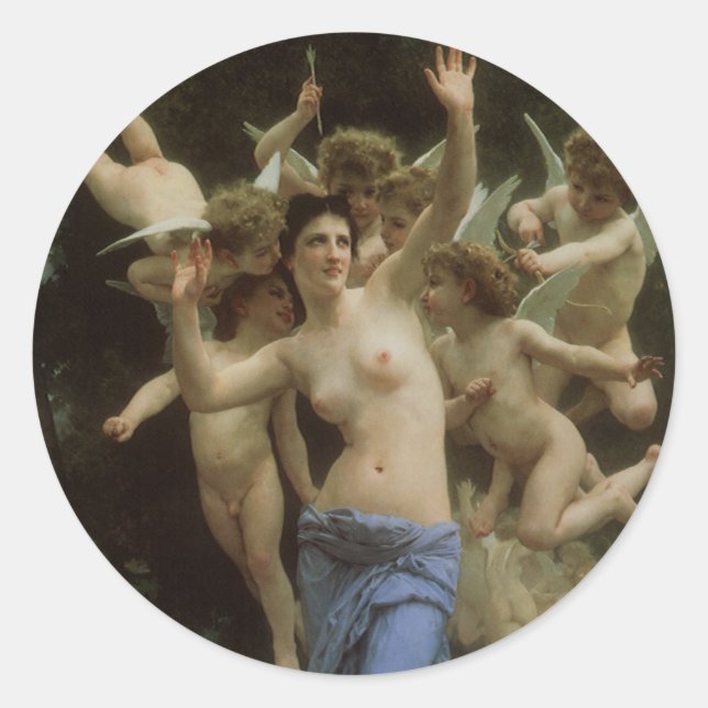 Adesivo O ninho dos Wasp de William Adolphe Bouguereau (Frente)