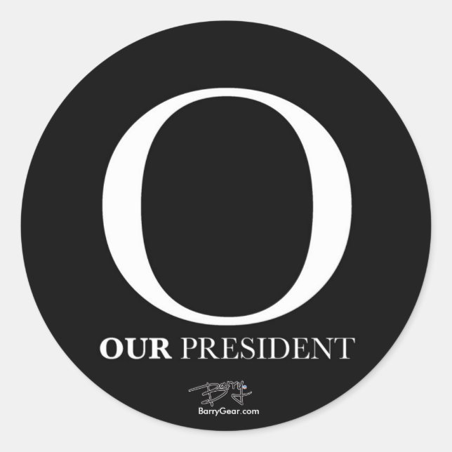 Adesivo "O - Nosso Presidente", Round Sticker (Frente)