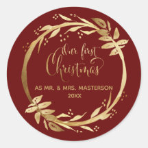 O nosso primeiro Natal, recém-casados, Dourado Bor