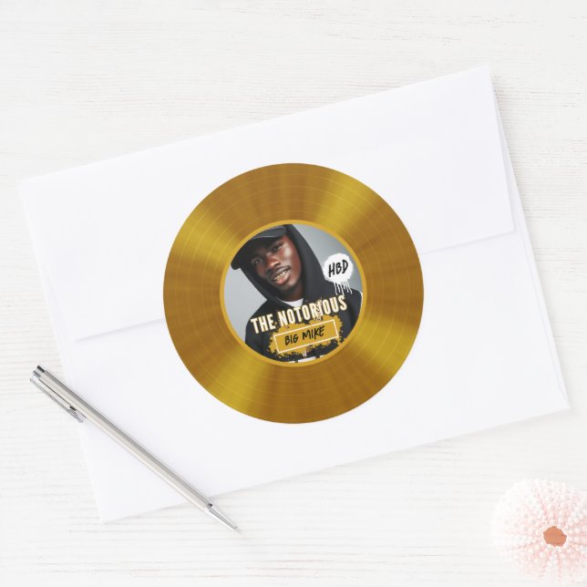 Adesivo O Notorioso | Registro Dourado de Hip de Fotografi (Envelope)