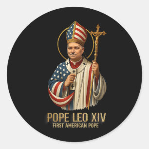 Adesivo O Novo Papa Leo Xiv Primeiro Papa Americano Cristã