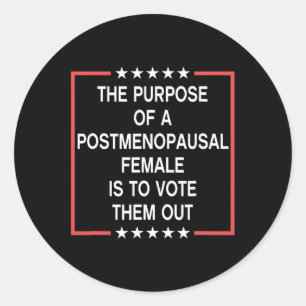 Adesivo O Objetivo De Uma Mulher Pós-Menopausa É Votar