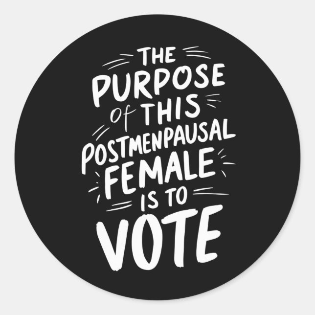 Adesivo O Objetivo Deste Posto Menopausal Harris Walz (Frente)