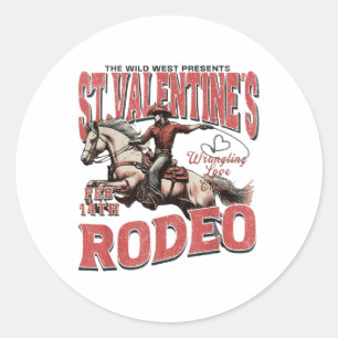 Adesivo O Oeste Selvagem Apresenta Ruas. Namorados Rodeo