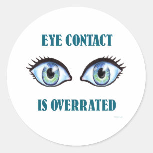 Adesivo O olhar directamente nos olhos é avaliado em