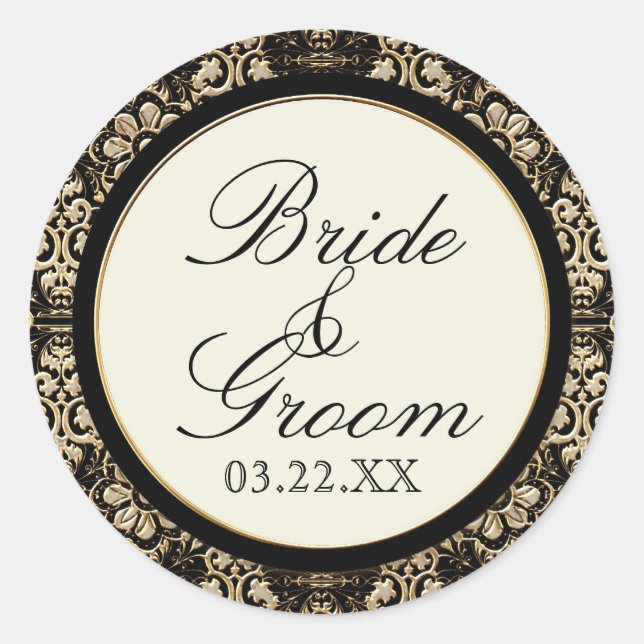 Adesivo O olhar Dourado, ata o estilo barroco de Nouveau (Frente)