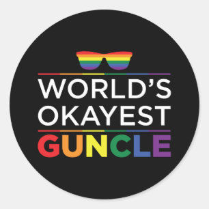 Adesivo O orgulho gay o mais alegre de Guncle dos mundos