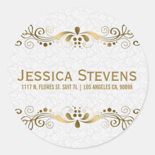 Adesivo O ouro elegante tonifica o laço floral com