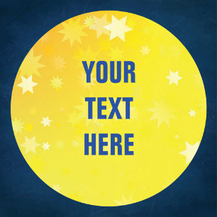 Adesivo O ouro Stars o fundo com texto feito sob encomenda