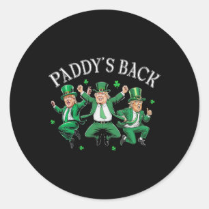 Adesivo O Paddy está de volta Lucky Trump Dia de São Patrí