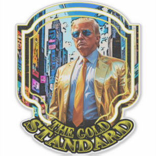 Adesivo O Padrão Dourado - Presidente Trump 2024