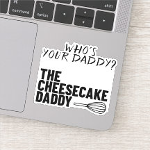 O Pai Cheesecake Sticker White