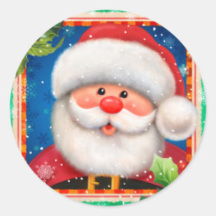 Adesivo O papai noel bonito Claud enfrenta